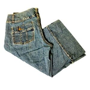 😎 Faded Glory Relaxed Blue Capri Jeans with Classic Comfort